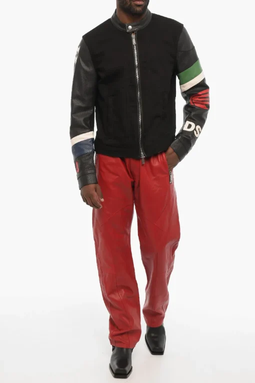 Giubbotto In Denim con Maniche in Pelle Vegan>Dsquared2 Outlet