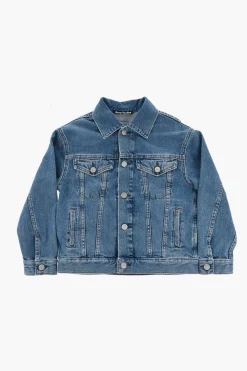 Giubbotto in Denim con Patch a Contrasto>Acne Studios Kids Outlet