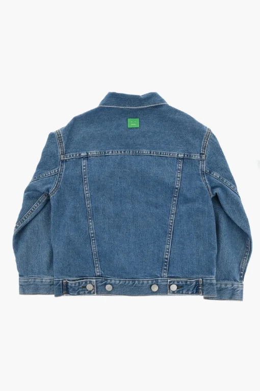Giubbotto in Denim con Patch a Contrasto>Acne Studios Kids Outlet