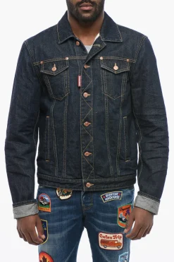 Giubbotto in Denim DAN JEAN Lavaggio Scuro>Dsquared2 Outlet