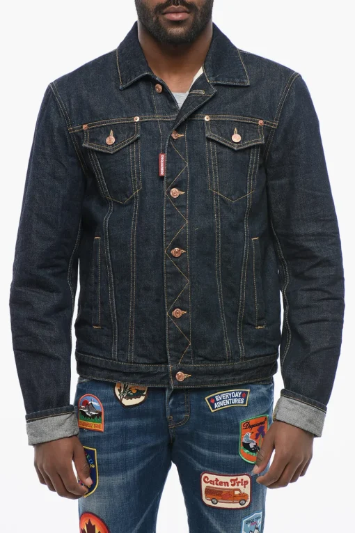 Giubbotto in Denim DAN JEAN Lavaggio Scuro>Dsquared2 Outlet