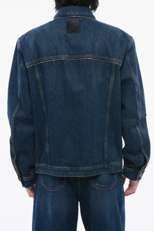 Giubbotto In Jeans Con Dettagli Zip>Off-White Fashion
