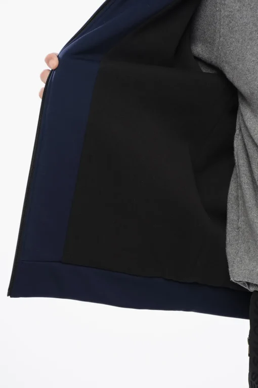 Fashion Giubbotto in Misto Nylon a Tinta Unita con Cappuccio Uomo Giubbotti
