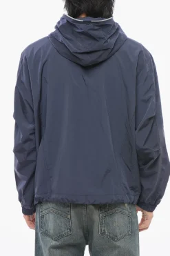 Clearance Giubbotto in Nylon con Cappuccio e 2 Tasche Uomo Giubbotti