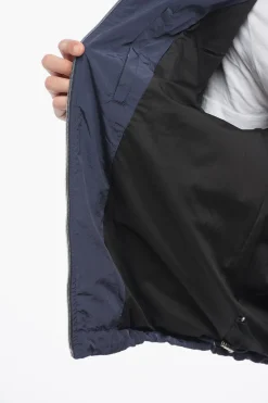 Clearance Giubbotto in Nylon con Cappuccio e 2 Tasche Uomo Giubbotti