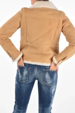 Giubbotto in Shearling con Coulisse>Dsquared2 Outlet