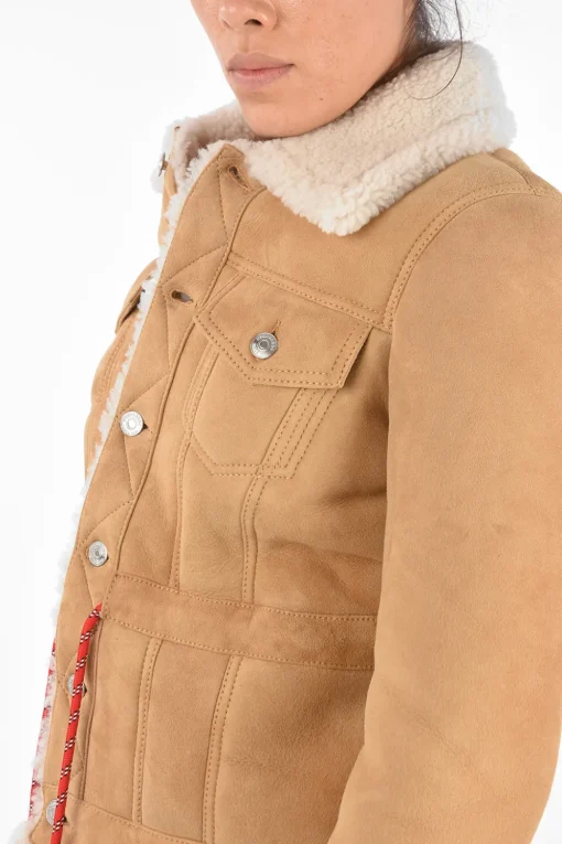 Giubbotto in Shearling con Coulisse>Dsquared2 Outlet