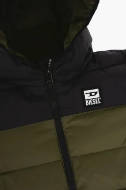 Giubbotto JULPS Bicolore Trapuntato con Logo a Contrasto>Diesel Kids Outlet