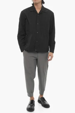 Giubbotto Leggero BOXY COACH in Nylon con Bottoni Automatici></noscript>Neil Barrett Outlet