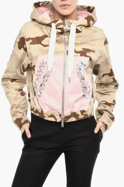 Giubbotto Leggero Camouflage con Cappuccio e Gioielli>Dsquared2 Online