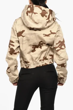 Giubbotto Leggero Camouflage con Cappuccio e Gioielli>Dsquared2 Online