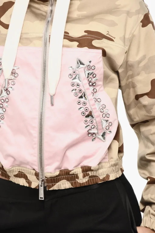 Giubbotto Leggero Camouflage con Cappuccio e Gioielli>Dsquared2 Online