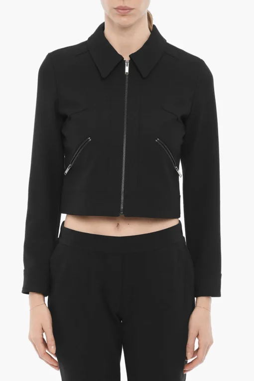 New Giubbotto Leggero SPACE A Tinta Unita con Chiusura Zip Donna Giubbotti