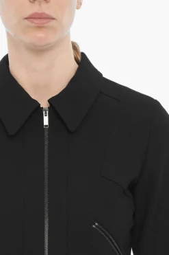 New Giubbotto Leggero SPACE A Tinta Unita con Chiusura Zip Donna Giubbotti