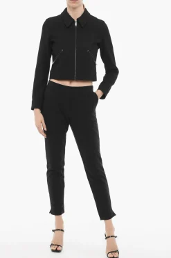 New Giubbotto Leggero SPACE A Tinta Unita con Chiusura Zip Donna Giubbotti
