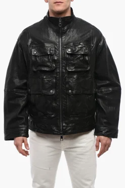 Giubbotto Multitasca LOOSE WASHED in Pelle>Neil Barrett Sale