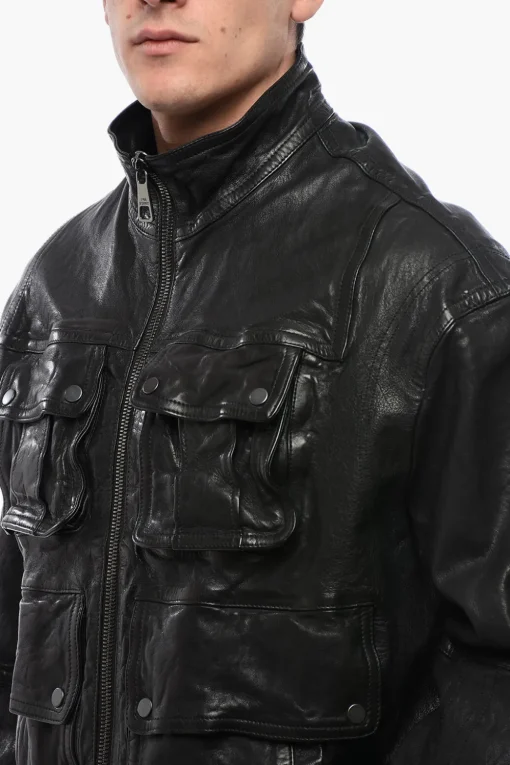 Giubbotto Multitasca LOOSE WASHED in Pelle>Neil Barrett Sale