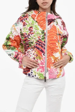 Giubbotto Oversize a Fantasia con Cappuccio>Dsquared2 New