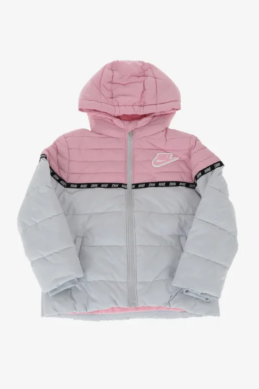 New Giubbotto Puffer Bicolore con Chiusura Zip Abbigliamento