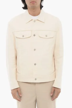 Giubbotto Slim Fit in Twill di Cotone con Bottoni Logati>Neil Barrett Best
