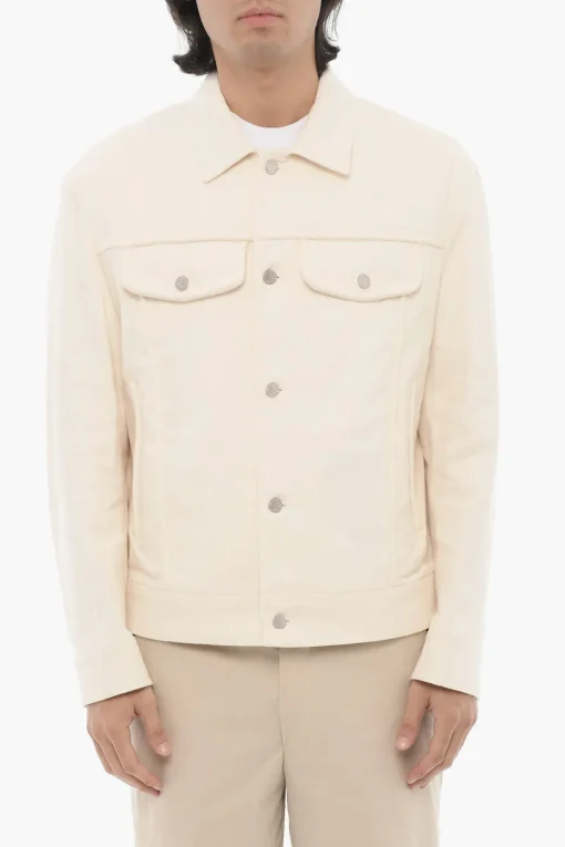 Giubbotto Slim Fit in Twill di Cotone con Bottoni Logati>Neil Barrett Best