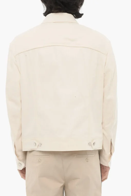 Giubbotto Slim Fit in Twill di Cotone con Bottoni Logati>Neil Barrett Best