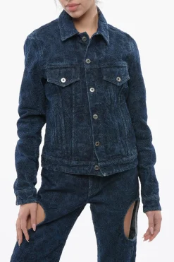 Giubbotto TATTOO in Denim Ricamato>Off-White Outlet
