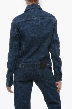 Giubbotto TATTOO in Denim Ricamato>Off-White Outlet