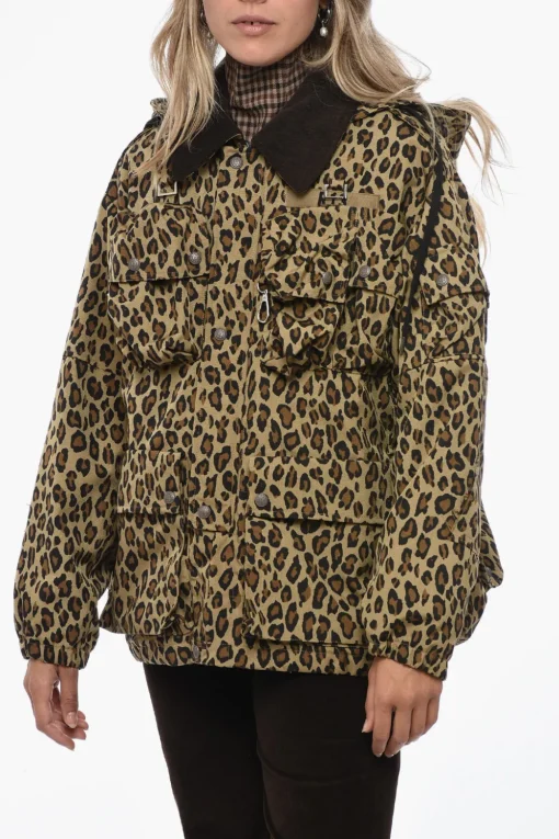 Discount Giubbotto Utility con Fantasia Animalier Donna Giubbotti