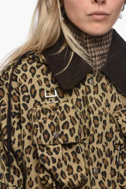 Discount Giubbotto Utility con Fantasia Animalier Donna Giubbotti