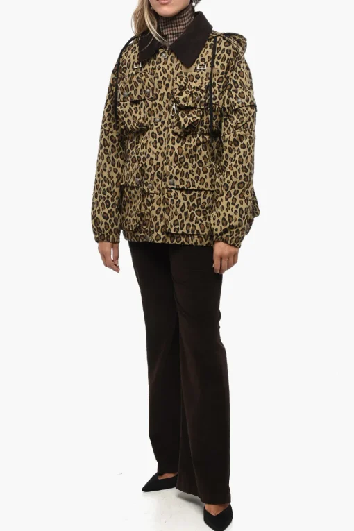 Discount Giubbotto Utility con Fantasia Animalier Donna Giubbotti