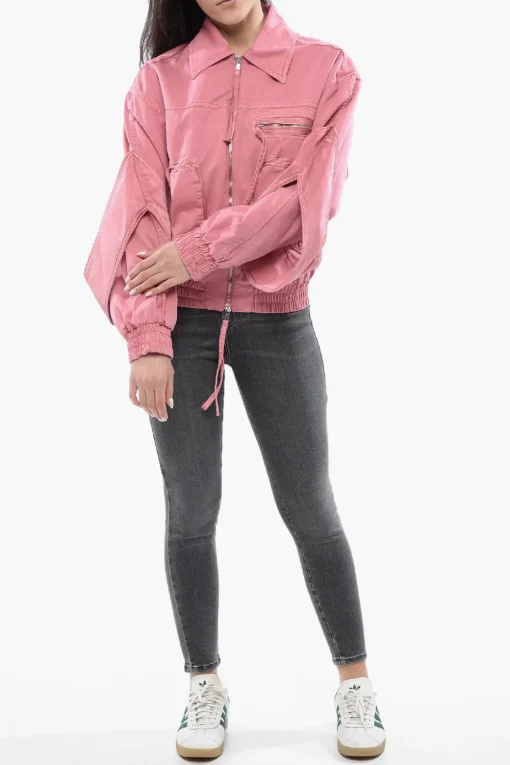 Giubbotto Utility In Cotone con Manche Bishop>Blumarine Sale