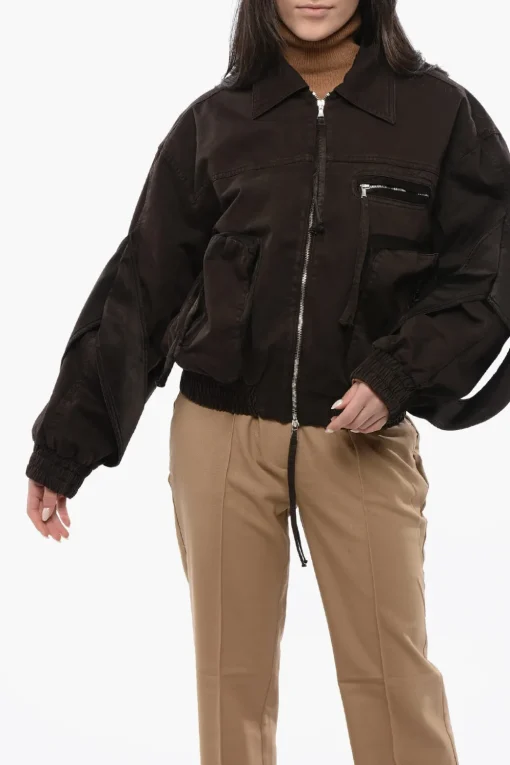Discount Giubbotto Utility In Cotone con Manche Bishop Donna Giubbotti