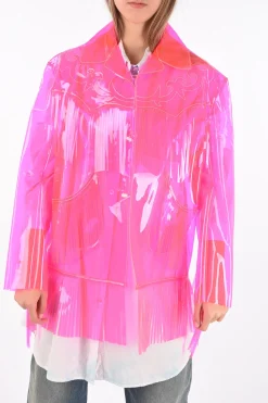 Fashion giubbotto western in pvc con frange Donna Cappotti E Trench