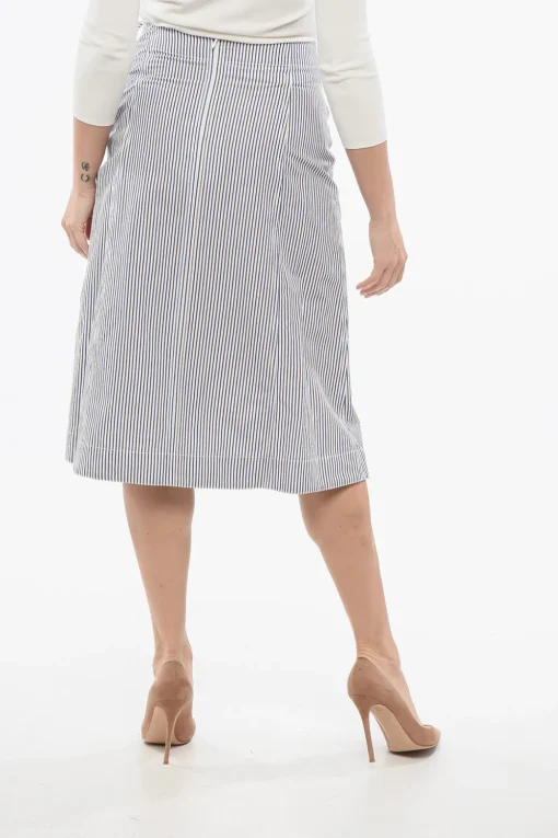 Clearance Gonna a Righe con Dettaglio Nodo Donna Gonne