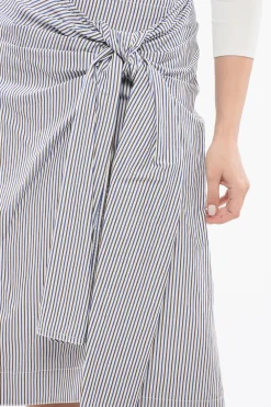 Clearance Gonna a Righe con Dettaglio Nodo Donna Gonne