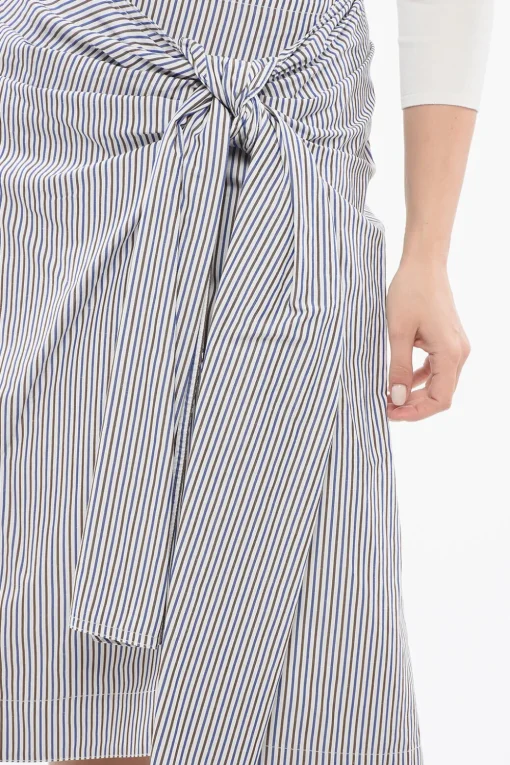 Clearance Gonna a Righe con Dettaglio Nodo Donna Gonne