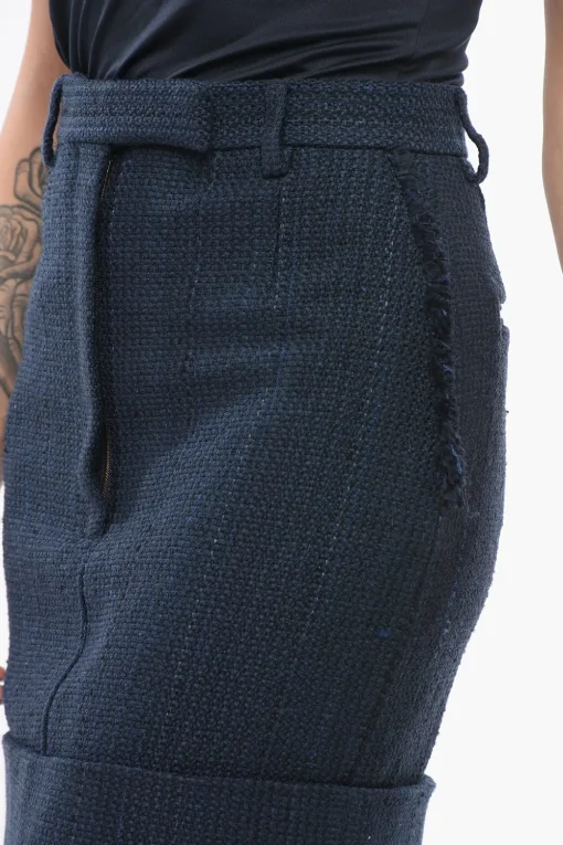Gonna A Vita Alta Con Dettagli Sfrangiati>Thom Browne Outlet