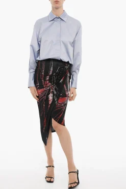Gonna attillata con Maxi Spacco Laterale></noscript>Louisa Ballou Hot