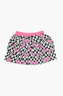 Gonna CHESSBOARD a Quadri con Balze></noscript>Off-White Kids Fashion