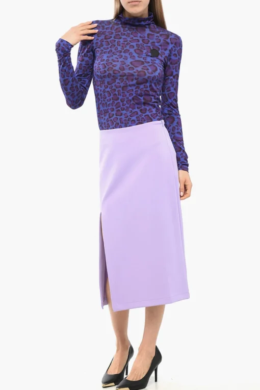 Hot Gonna Dritta Midi con Spacco Donna Gonne