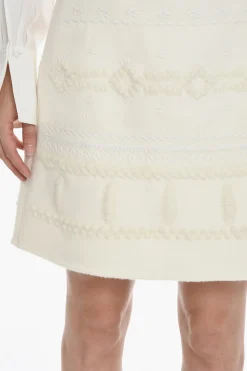 Sale Gonna In Lana A Portafoglio Ricamata Donna Gonne