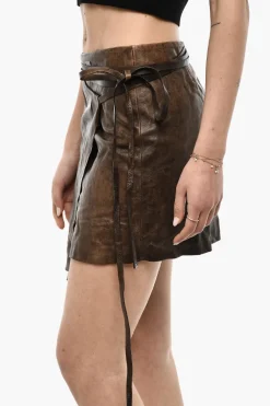 Gonna In Pelle A Portafoglio Con Dettaglio Da Allacciare></noscript>Dsquared2 Online