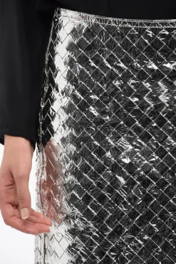 Gonna in Pelle Intrecciata Effetto Vernice></noscript>Bottega Veneta Best