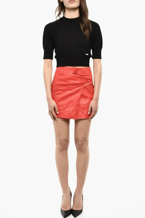 Gonna In Pelle Martellata A Portafoglio>Dsquared2 Online