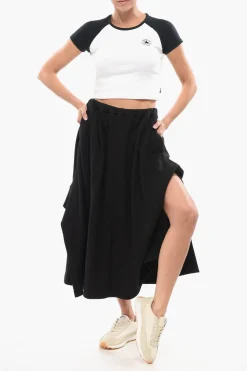 Gonna in Pile Asimmetrica con Pieghe></noscript>Yohji Yamamoto New