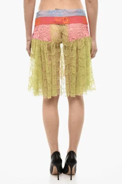 Best Gonna In Pizzo Asimmetrica Patchwork Donna Gonne