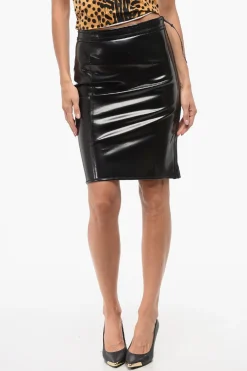 Best Gonna in Similpelle con Chiusura Zip Donna Gonne