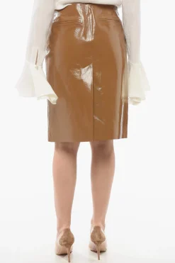 New Gonna in Vernice con Spacchi Donna Gonne