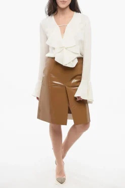 New Gonna in Vernice con Spacchi Donna Gonne